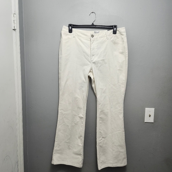 Chico's women's corduroy pants size 3 XL short cream new with defect - Picture 1 of 10